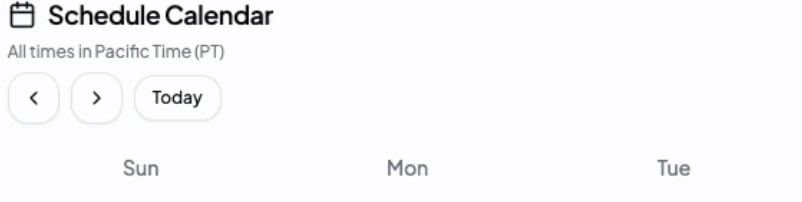 Publishing calendar controls